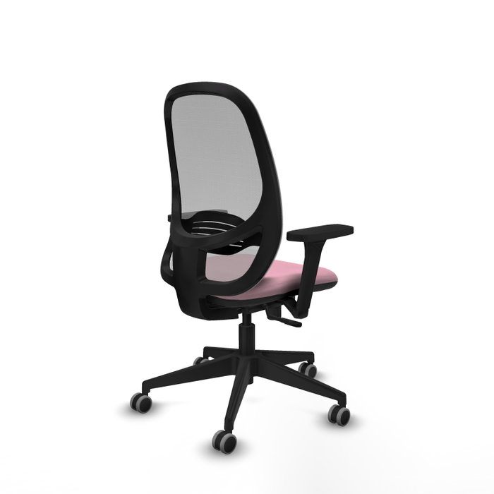 PIQUERAS Y CRESPO Silla de oficina Cilanco con mecanismo Sincro, Rosa y Gris