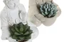 DKD Home Decor Planta de Resina y PE Surtida 13x11,5x20 cm