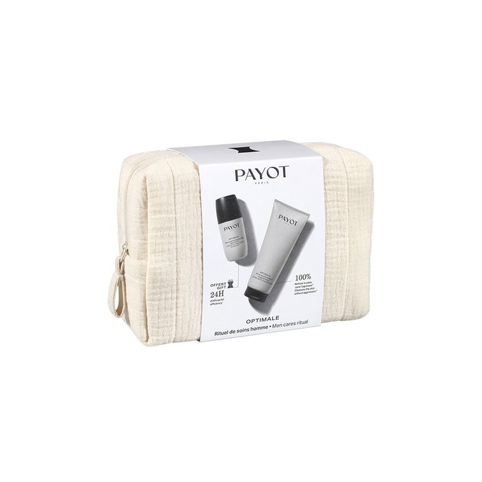 Payot Optimale Corporal - Kit de Gel de Ducha Multifuncional y Desodorante Roll-On para Hombre - Pack Regalo de 3 Piezas (Gel 200 ml + Desodorante 75 ml)