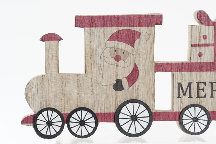 DKD Home Decor Tren Decoración Navidad Tradicional Natural Rojo 2 x 10 x 29 cm MDF (6 Unidades) DKD Home Decor Tren Decoración Navidad Tradicional Natural Rojo 2 x 10 x 29 cm MDF (6 Unidades)