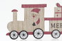 DKD Home Decor Tren Decoración Navidad Tradicional Natural Rojo 2 x 10 x 29 cm MDF (6 Unidades)