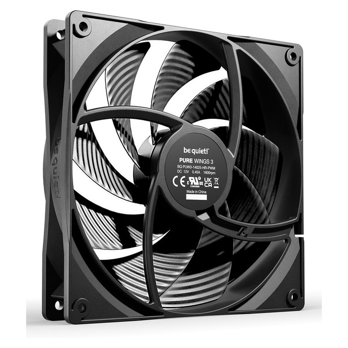 be quiet! Pure Wings 3 Ventilador 140mm PWM 1800 RPM (122.6 m³/h) 3-Pack, Negro