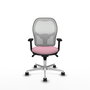 PIQUERAS Y CRESPO Silla de oficina Jorquera Rosa y Blanco