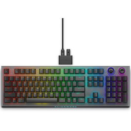 Dell Alienware Teclado Gaming Inalámbrico Tri-Mode, Switch Cherry MX Red, Retroiluminación RGB, Formato Completo, Antighosting, para Windows