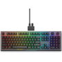 Dell Alienware Teclado Gaming Inalámbrico Tri-Mode, Switch Cherry MX Red, Retroiluminación RGB, Formato Completo, Antighosting, para Windows