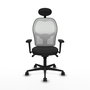 PIQUERAS Y CRESPO Silla de oficina Jorquera con mecanismo Sincro, Negro y Blanco