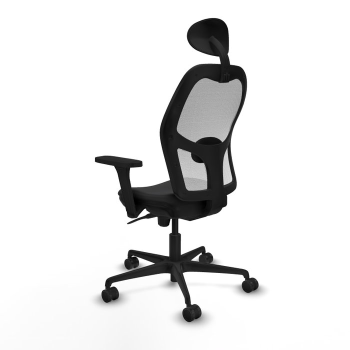PIQUERAS Y CRESPO Silla de oficina Jorquera con mecanismo Sincro, Negro y Blanco