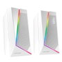 Mars Gaming MS7W Altavoces Gaming 2.0 con Bluetooth 5.0, 20W, RGB, Blanco