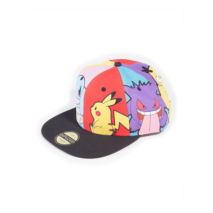 Difuzed Pokémon Gorra Snapback Multi Pop Art Difuzed Pokémon Gorra Snapback Multi Pop Art