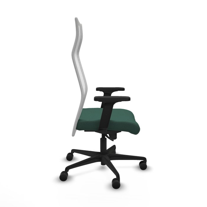 PIQUERAS Y CRESPO Sillón Albacete con mecanismo Sincro, Verde botella y Blanco