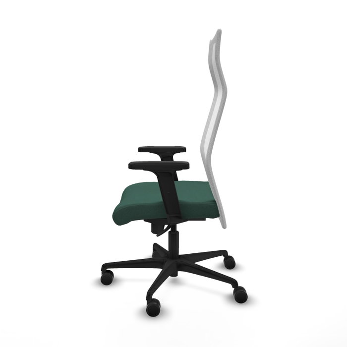 PIQUERAS Y CRESPO Sillón Albacete con mecanismo Sincro, Verde botella y Blanco