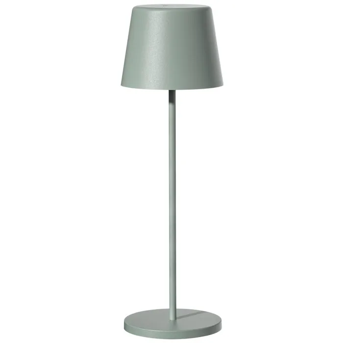 Lumisky Lámpara de Mesa Inalámbrica LED Kelly Olive - Aluminio Verde, Blanco Regulable y Recargable - 38 cm de Alto - LUM3760093548779