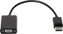 HP Adaptador DisplayPort a VGA Negro F7W97AA