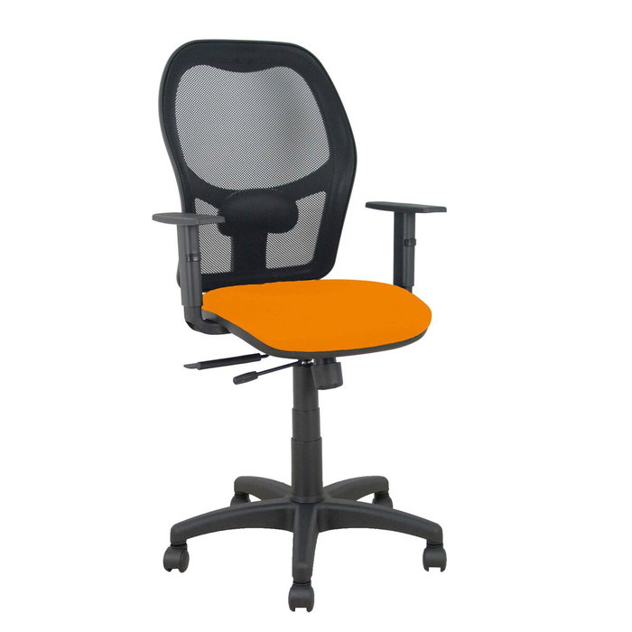 PIQUERAS Y CRESPO Silla de oficina Alocén, Tela Naranja y Malla Negro PIQUERAS Y CRESPO Silla de oficina Alocén, Tela Naranja y Malla Negro