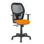 PIQUERAS Y CRESPO Silla de oficina Alocén, Tela Naranja y Malla Negro