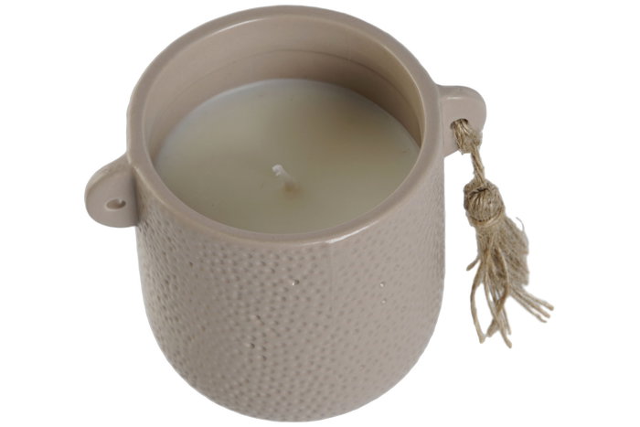 DKD Home Decor Vela Scandi Beige Marron 9 x 9 x 12 cm (6 Unidades)