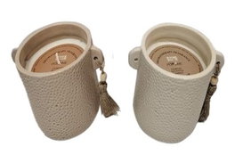 DKD Home Decor Velas de Gres en Surtido Beige y Marrón