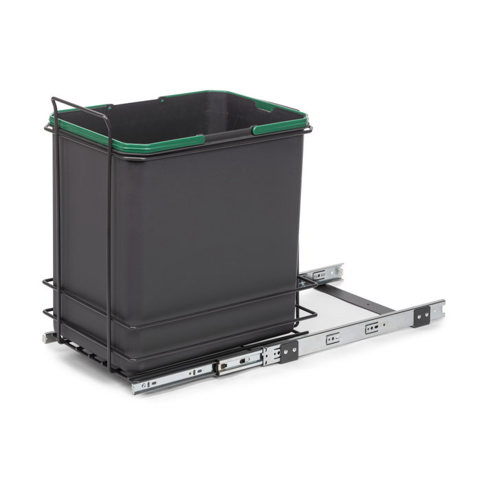 Emuca Contenedor de reciclaje Recycle 35 litros Gris antracita