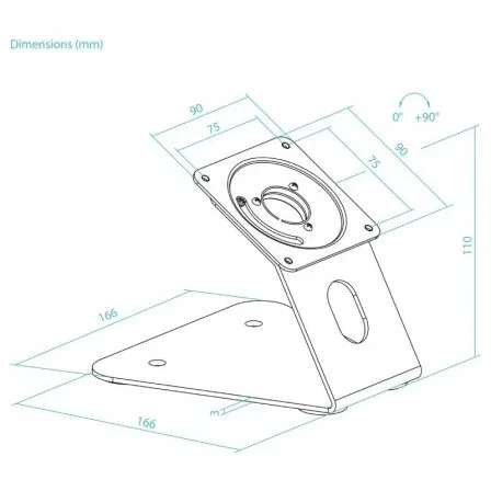 TooQ TQATWM3401-B Soporte de Mesa/Pared para Marco Antirrobo de Tablet, 3 kg, Negro TooQ TQATWM3401-B Soporte de Mesa/Pared para Marco Antirrobo de Tablet, 3 kg, Negro