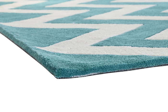 DKD Home Decor Alfombra Zigzag Bicolor 160x230x2 cm