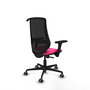 PIQUERAS Y CRESPO Silla de oficina Mardos con mecanismo Sincro, Rosa y Negro
