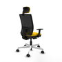 PIQUERAS Y CRESPO Silla de oficina Yunquera con mecanismo Sincro/Traslack, Amarillo y Negro