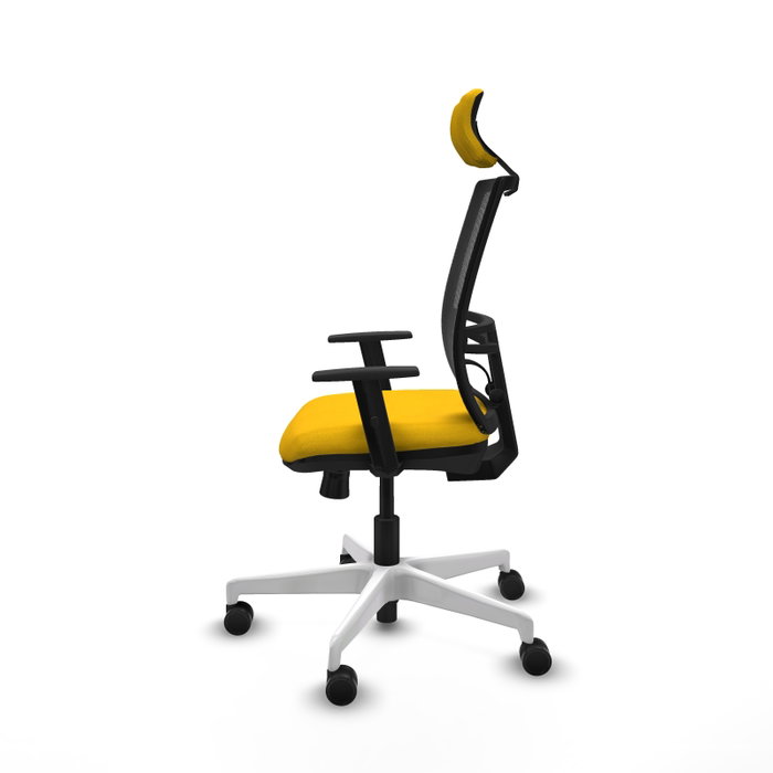PIQUERAS Y CRESPO Silla de oficina Yunquera con mecanismo Sincro/Traslack, Amarillo y Negro PIQUERAS Y CRESPO Silla de oficina Yunquera con mecanismo Sincro/Traslack, Amarillo y Negro