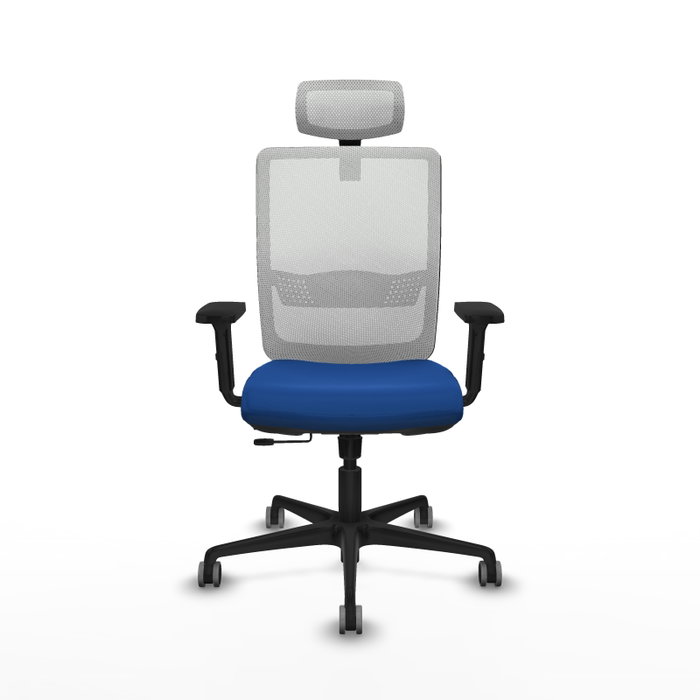 PIQUERAS Y CRESPO Silla de oficina Haches con mecanismo Sincro/Traslack, Azul y Blanco PIQUERAS Y CRESPO Silla de oficina Haches con mecanismo Sincro/Traslack, Azul y Blanco
