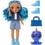 Rainbow High Muñeca Littles 15cm con Mascota - Azul - LIT35051531197 A partir de 4 años