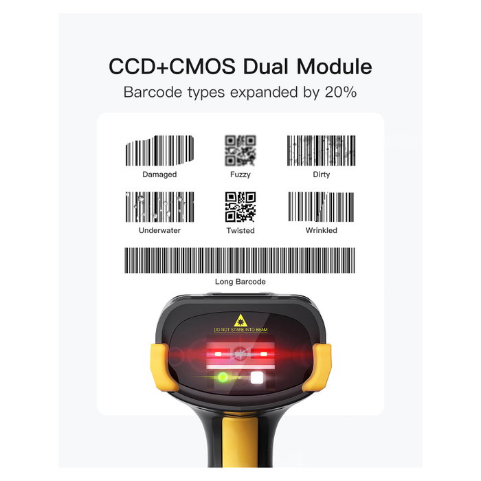 Inateck PRO 8 Barcodescanner Pro 8 Negro