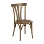Ixia Silla de Madera de Olmo Natural con Asiento de Ratán
