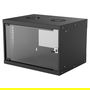 Intellinet Bastidor de Pared Rack 19 Pulgadas 6U 540x400 mm Negro - Montaje en Kit, Puerta de Cristal, Carga Max. 50 kg