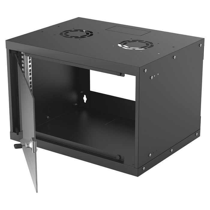 Intellinet Bastidor de Pared Rack 19 Pulgadas 6U 540x400 mm Negro - Montaje en Kit, Puerta de Cristal, Carga Max. 50 kg Intellinet Bastidor de Pared Rack 19 Pulgadas 6U 540x400 mm Negro - Montaje en Kit, Puerta de Cristal, Carga Max. 50 kg