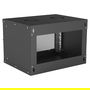 Intellinet Bastidor de Pared Rack 19 Pulgadas 6U 540x400 mm Negro - Montaje en Kit, Puerta de Cristal, Carga Max. 50 kg