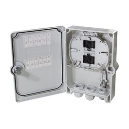 LogiLink Caja de distribución FTTX para 24 fibras, 6x LC/QD o SC/DX, sin carga, IP55