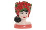 DKD Home Decor Macetero de Cerámica Chica Pimientos Rojo