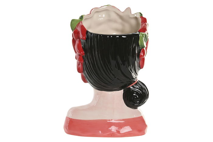 DKD Home Decor Macetero Cerámica Rojo 9 x 19 x 16 cm (2 Unidades)