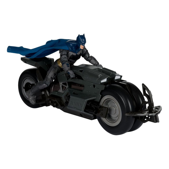 The Flash DC Multiverse Vehículo Batcycle with Batman