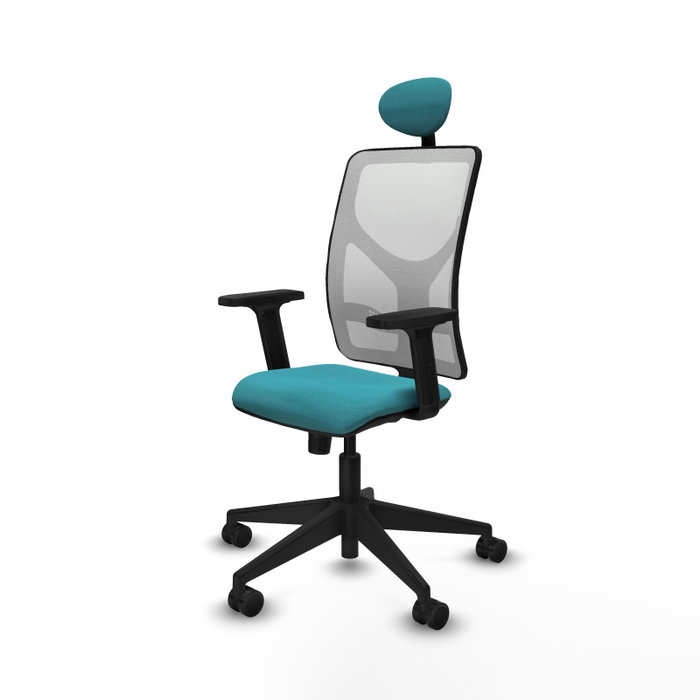 PIQUERAS Y CRESPO Silla de oficina Motilla Turquesa y Blanco PIQUERAS Y CRESPO Silla de oficina Motilla Turquesa y Blanco