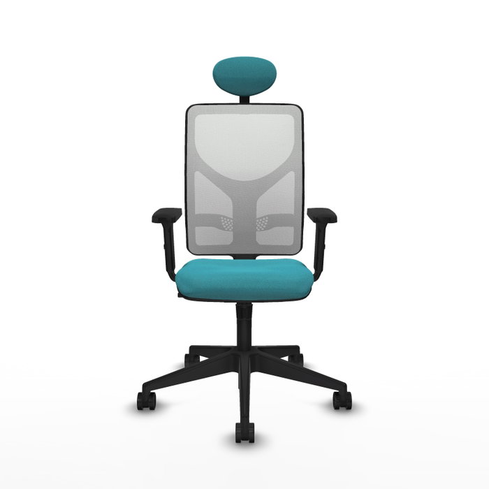 PIQUERAS Y CRESPO Silla de oficina Motilla Turquesa y Blanco PIQUERAS Y CRESPO Silla de oficina Motilla Turquesa y Blanco