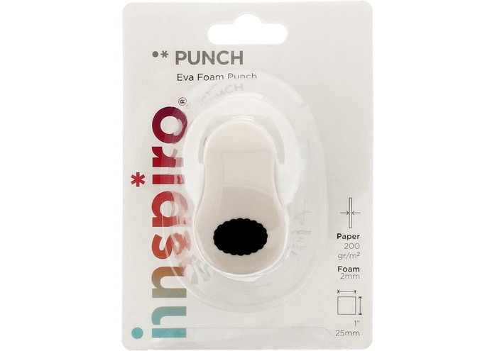 Innspiro Troqueladora de figuras Eva Foam Punch óvalo festoneado 25mm