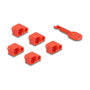 DeLOCK Juego de bloqueadores de puertos RJ45, 10 unidades, Rojo