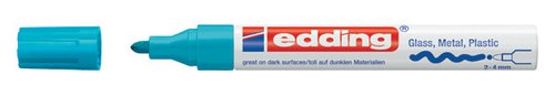 EDDING 750 Marcador de Tinta Opaca Permanente Cónico Azul Claro (Set de 10) EDDING 750 Marcador de Tinta Opaca Permanente Cónico Azul Claro (Set de 10)