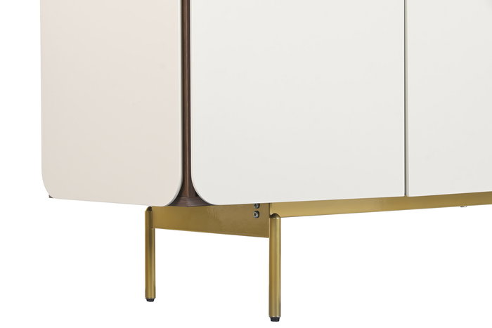 DKD Home Decor Mueble TV Moderno Gris Dorado 183 x 41 x 60 cm