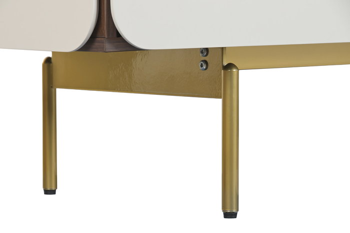 DKD Home Decor Mueble TV Moderno Gris Dorado 183 x 41 x 60 cm