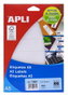 Apli Etiquetas Adhesivas Blancas 12x30 mm con Cantos Romos A5