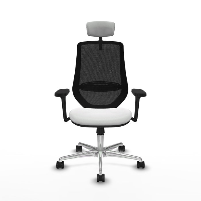 PIQUERAS Y CRESPO Silla de oficina Mardos con mecanismo Sincro, Blanco y Negro