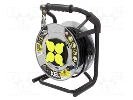 KEL Prolongador de alimentación H05RR-F 3G2,5mm2 30m negro