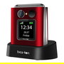 Bea-Fon Fold 10 LTE - Teléfono Móvil Senior con Botones Grandes, Concha, Doble Pantalla (2.2" + 1.44"), 4G, SIM Única, Bluetooth, Radio FM, Batería 1000 mAh, Color Negro y Rojo