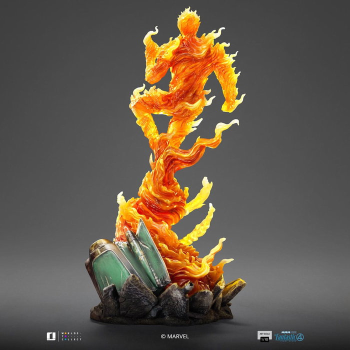 Iron Studios Estatua 1/10 Art Scale Human Torch Los 4 Fantásticos